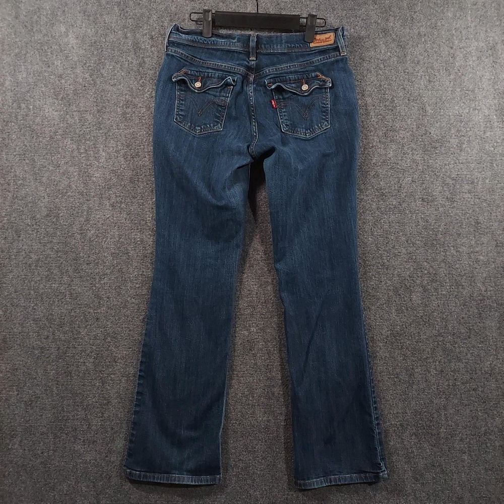 Levi's 515 Boot Cut Jeans Womens 8M Blue Medium Wash Flap Pockets Stretch 30x30‎